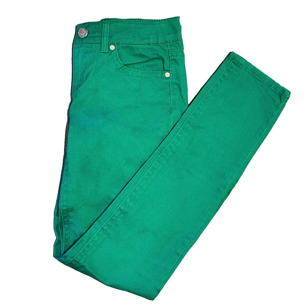 Indigo Rein FOREVER Shamrock Green Skinny Jeans - Size Junior's 3